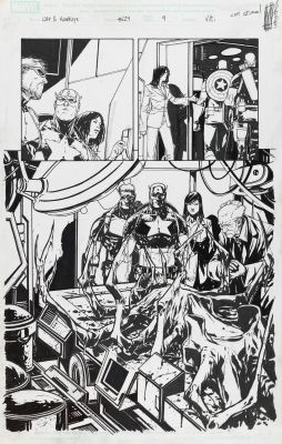 Lot 377 - Vitti Alessandro - "Captain America and Hawkeye", 2012 | Urania Casa d’Aste