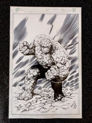 Marvel Fantastic Four The Thing Original Comic Art Splash Page Signed STUNNING | eBay Europe (Buy It Now)