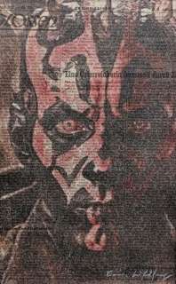 DARTH MAUL - Star Wars - Original artwork on a newspaper from 1952 - EO - (2018) | Catawiki