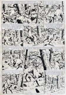 Le Rallic/David Crockett. Planche originale en 10 cases de… | Dagoty