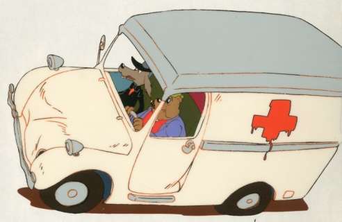 Bommel en Tom Poes - Originele filmcell Bul Super & Hiep Hieper - (1981) | Catawiki