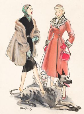 Gilbert Bundy, (1911-1955), "He’s outlasted three husbands!" 1954. | Swann Galleries