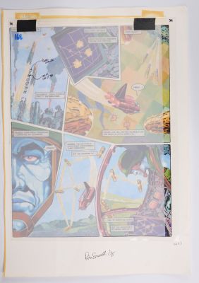 Lot 255 - Ron Smith 2000 AD Prog #780 Apocalypse Dreadnought Colour Story Pages Signed (Fleetway, 1992) Total | Stanley Gibbons Baldwin’s