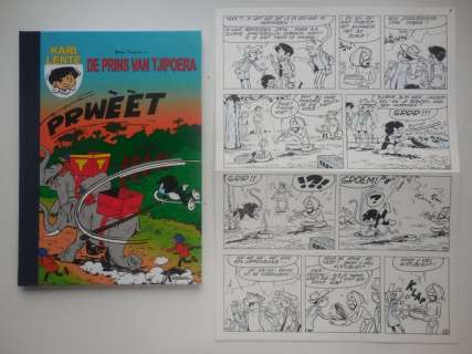 Mau, Bob | Original page (p.3) + album  - Kari Lente 30  - De prins vanTjipoera  - hc with cloth spine  - 1st edition  - (2009) | Catawiki