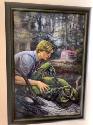 JOHN TOTLEBEN SWAMP THING 156 ORIGINAL ART COVER PAINTING IN FRAME 20X14 NM | eBay US
