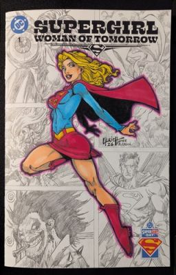 SUPERGIRL : Woman Of Tomorrow Sketch Cover Original Art One Of A Kind!!! | eBay US (Buy It Now)