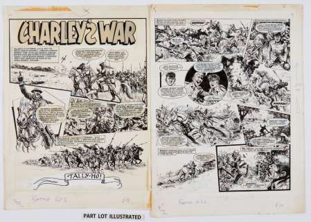 Charleys War: 3 original consecutive artworks (1984) by Joe Colquhoun… | Comic Book Auctions ltd