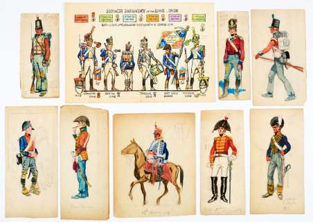 Original colour artwork and sketches by Eric Parker for use and reference in production of Max-Bravo | Comic Book Auctions ltd