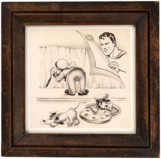 SUPERMAN 1940s BIRTHDAY CARD FRAMED ORIGINAL ART. | Hake’s