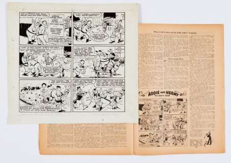 Addie and Hermy original artwork by Sam Fair (1940) with Dandy 137… | Comic Book Auctions ltd