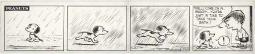 146: Schulz Peanuts daily 9/29/51 original comic art | Russ Cochran