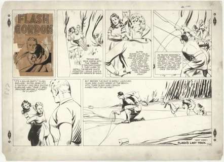 220: Briggs Flash Gordon Sun 7/18/48 original comic art | Russ Cochran