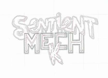 ÅUkasz Kowalczuk | Sentient Mech K, projekt logo | ArtKomiks Aukcje