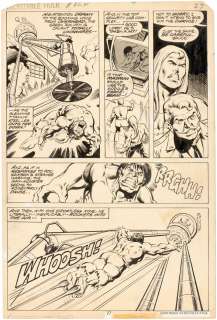 INCREDIBLE HULK #224 COMIC BOOK PAGE ORIGINAL ART BY SAL BUSCEMA. | Hake’s