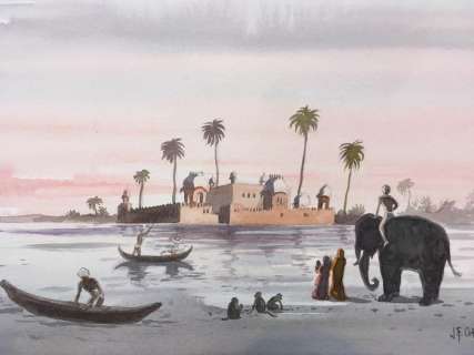 India Dreams - Aquarelle originale - Page volante - EO | Catawiki