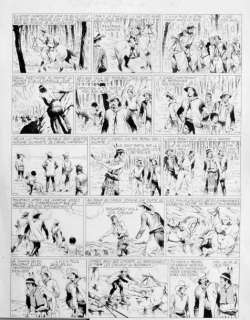 Giffey. René - Â«Buffalo BillÂ». Encre de Chine pour une planche regroupant