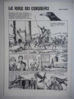 Marc-Renier | Original page  - Le rire du Corbeau  - (1985) | Catawiki