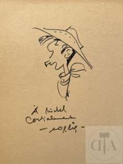 Morris/Lucky Luke. Dessin original realise dans le pochette… | Dagoty