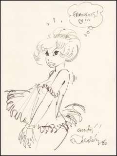 Walthéry. Dessin dédicacé Natacha sur papier libre | BDEnchères