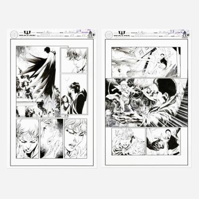 Lot 352 - Ivan Reis and Danny Miki, Titans: Beastworld #5 Story Pages 6 and 20 Original Art (DC Comics, 2024) | Landry Pop Auctions