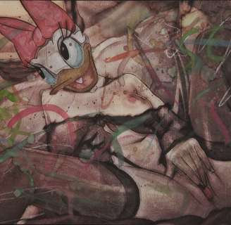 Paperina Erotic - acquerello su stampa - firmata - (2018) | Catawiki