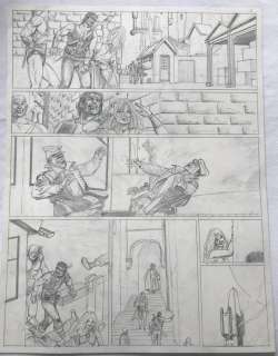 Oosterveer, Minck  - Originele schetspagina (p.17) - Storm - De Banneling van Thoem - (2011) | Catawiki