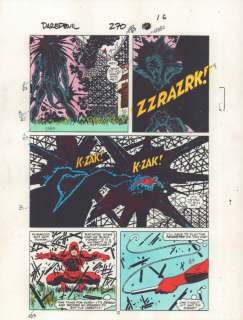 Al Williamson, John Romita Jr., Max Scheele - Daredevil #270 p. 16 color guide art - blackheart vs. Daredevil - 1989