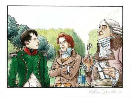 Jamar, Martin  - Dessin original Ã  l’aquarelle - Double Masque T.3 - (2006) | Catawiki