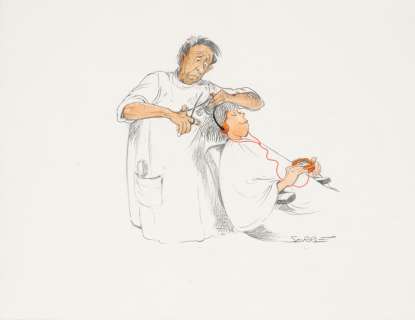 Claude SERRE (1938-1998) Le... - Lot 35 - Claude SERRE (1938-1998) Le walkman. Illustration au...