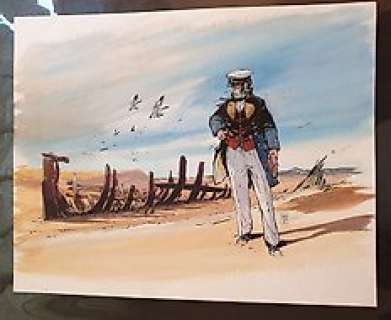 Delitte Jean-Yves - Peinture originale - Hommage Ã  Corto Maltese - (2015) | Catawiki