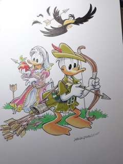 Donald Duck - Robin Duck and Daisy Marian (Paperino e Paperina-Donald and Daisy). - Page volante - EO - (2017/2017) | Catawiki