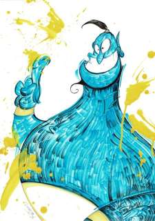 Genie - Aladdin - Original Painting - Ruttum - Art original | Catawiki