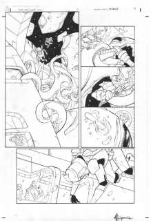 Ramon Perez - star wars the clone wars #2 p. 19 - anakin skywalker vs. Octopus monster