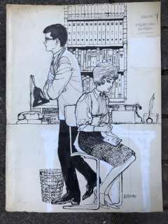 Thé Tjong Khing / Jan Wesseling - Grote originele tekening voor het damesblad Rosita - (1960) | Catawiki