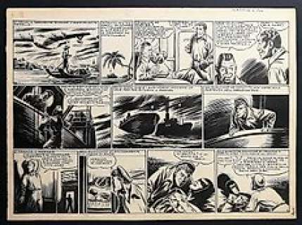  - Amok - Avventure e Mistero n. 18 - Antonio Canale - tavola originale - Page volante - (1947) 