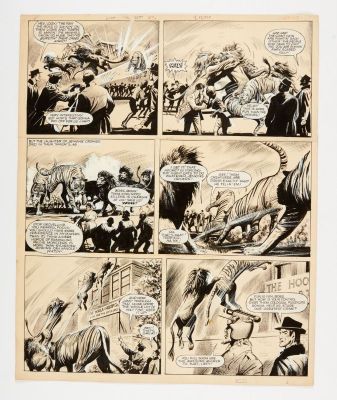 The Spider vs. Sylvester Jenkins original artwork (1967) by Reg Bunn… | Comic Book Auctions ltd