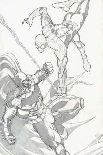 Sunny Lee - Spider-man vs batman pinup (2014)