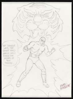 THE PHANTOM ORIGINAL ART PENCIL DRAWING BY FRED FREDERICKS. | Hake’s