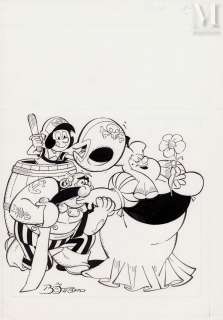 Bottaro, Pepito, Couverture | Bottaro, Pepito, illustration à l’encre de Chine pour la couverture… | Millon