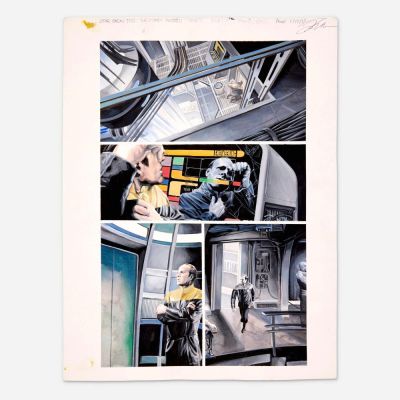 Lot 348 - JK Woodward, Star Trek: The Next Generation: Mirror Broken #0 Story Page 2 Original Art (IDW, 2017) | Landry Pop Auctions