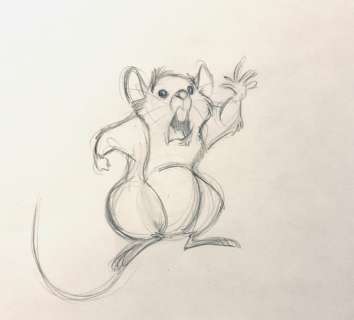 THE RESCUERS Down Under  - Animation Drawing, starring Baitmouse (WALT DISNEY). - (1990) | Catawiki