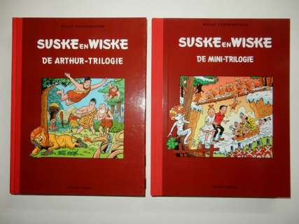 Vandersteen, Willy + Geerts, Paul + Morjaeu, Luc | Suske en Wiske - De Arthur-Trilogie + De Mini-Trilogie + 2 tekeningen - Cartonné - EO - (2010/2012) | Catawiki