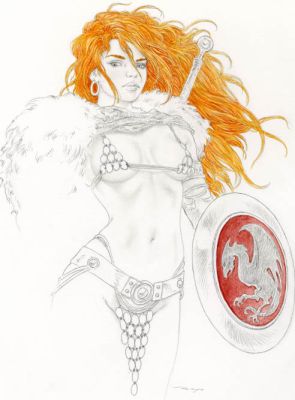 Luis Royo | RED SONJA - MODEL 1A | Laberinto Gris