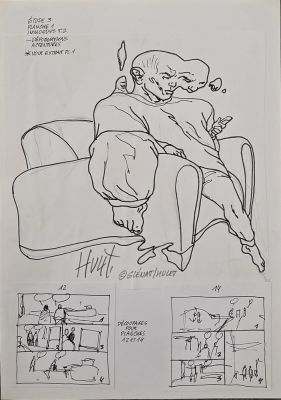 Hulet , Daniel - illustration originale , recherche Immondys | Galerie des bulles