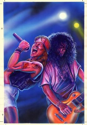 Guns N Roses original comic cover painting Rock N Roll Comics 1992 Scott Jackson | eBay US