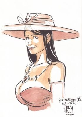 Lot 164 - Alliel. Dessin original dédicacé Spynest | BDEnchères