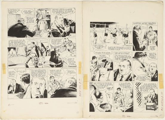 Max Lenvers (1933-2020) & René Deynis (1928-1994) | Lot 145 : Jacques Flash [+ de 70 planches et/ou strips originaux] Ensemble… | Fauve Paris