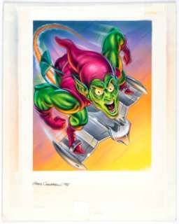 Gary Ciccarelli | 1995 Fleer Ultra Spider-Man - ClearChrome Card #2-of-10 Green Goblin Painting Original Art (Fleer, 1995). | Heritage