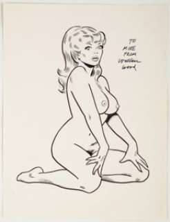 Wally Wood - Sally Forth Nude Illustration Original Art (c. 1970s).... | Heritage