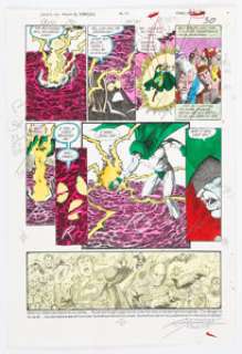 Anthony Tollin - Crisis on Infinite Earths #10 Story Page 24 Production Color Guide (DC, 1985).